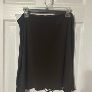 Ladies brown skirt with ruffle.